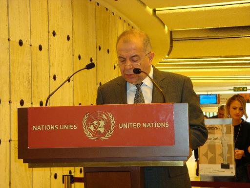 Ambassador Alexandris delivering his speech